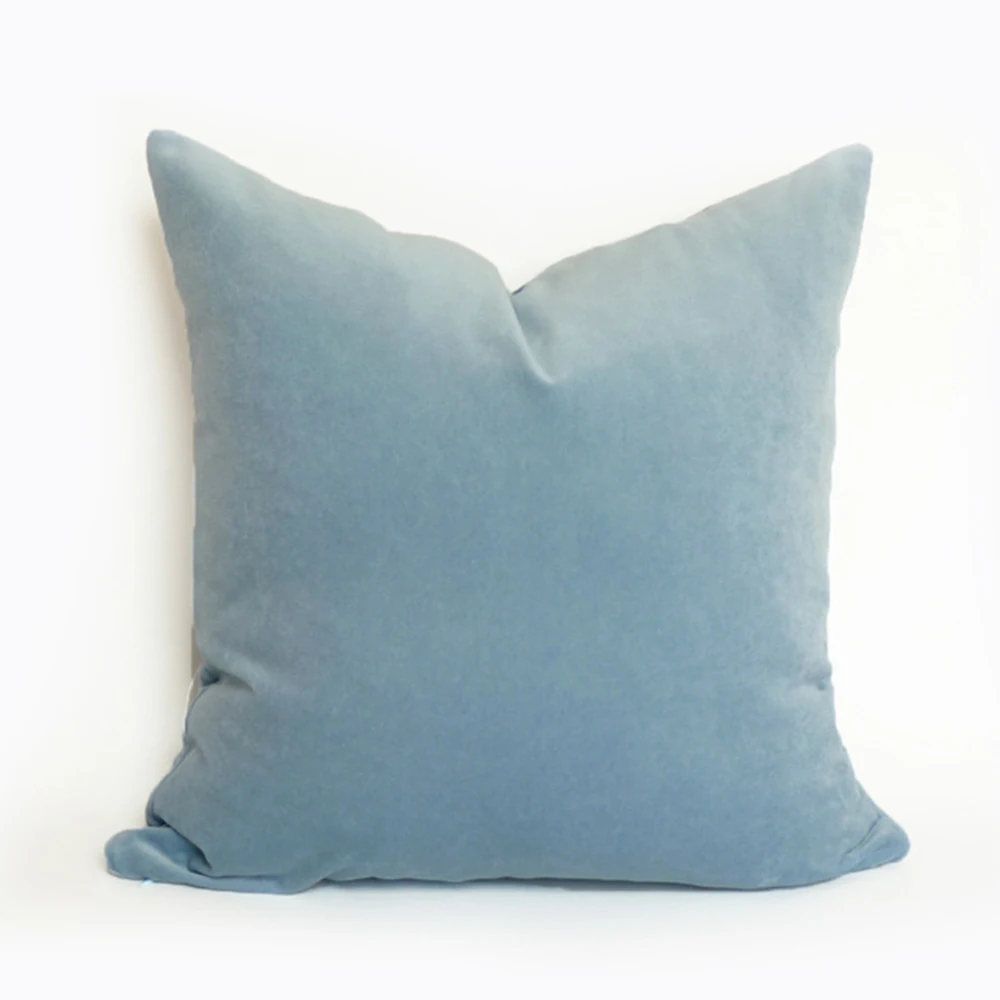ESSIE HOME Luxury Sky Blue Light Blue Velvet Cushion Cover Pillow Case