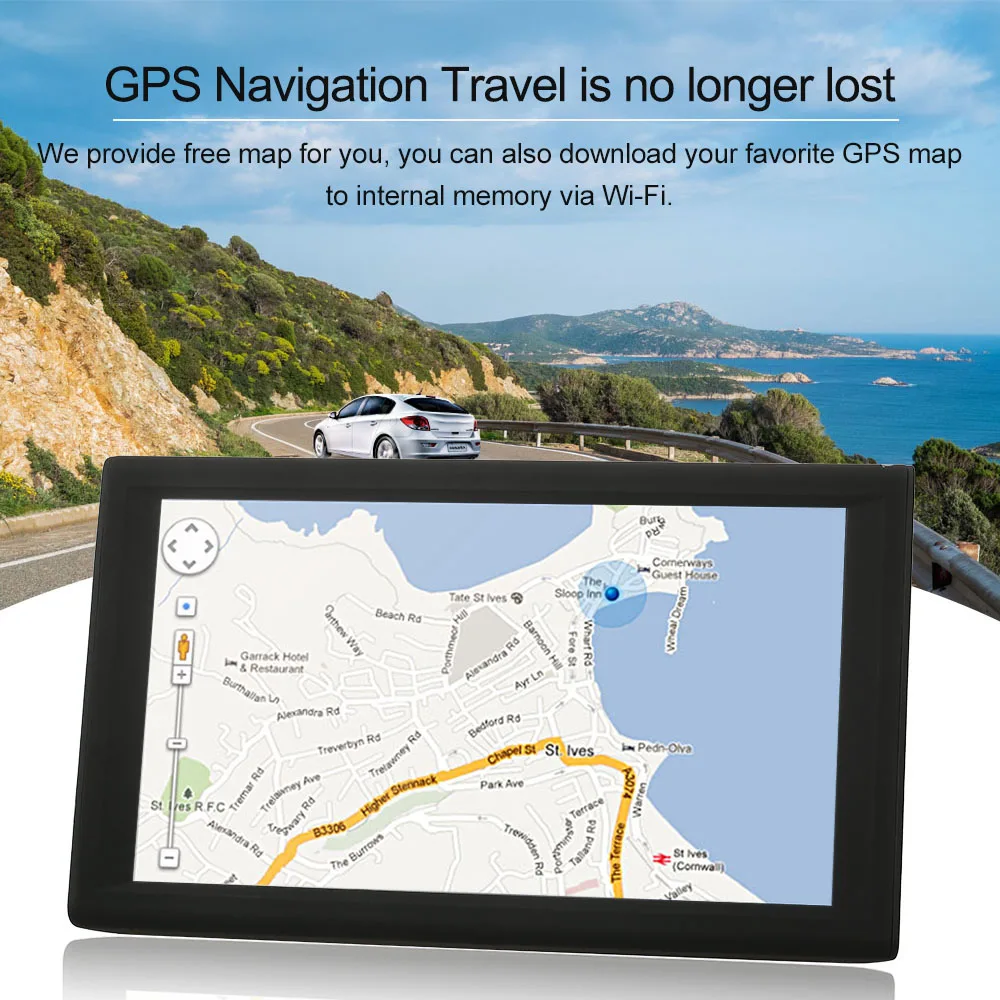 

9 Inch 256/8GB HD Car GPS Navigation FM Bluetooth Europe/ Americas Map Sat Nav Automobile Gps Navigators MP3 Players Truck GPS