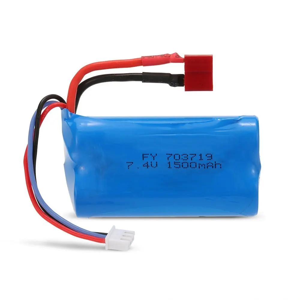 Wltoys 7 4 V 1500 мА/ч Батарея с Т образный разъем для FEIYUE FY 03 FY01 FY02 12428 12401 12402 12403 12404 12423 +