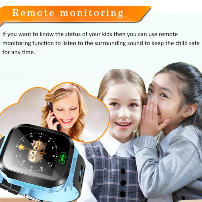 Q02 Y21S Baby Smart Watch With SOS Call Camera Touch Screen Lighting Phone Positioning Location Children Watch for Android IOS