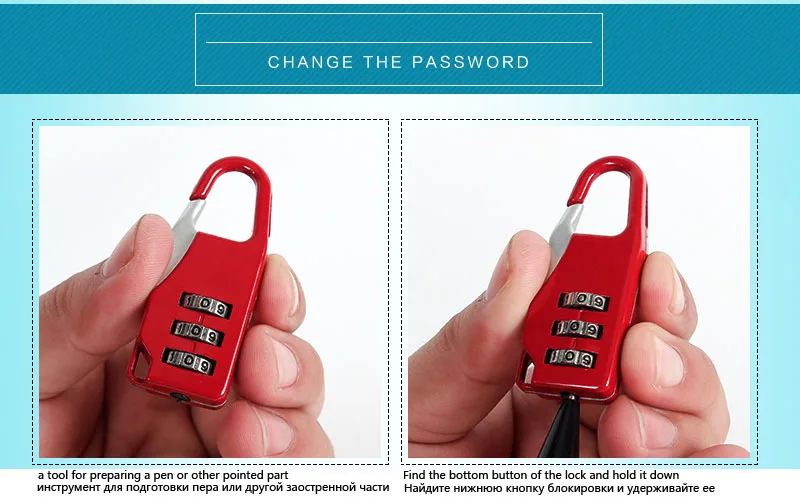 Лидер продаж замки новый сбрасываемый 3 цифры Комбинации сохранить путешествия Чемодан кодовый замок черный замок рюкзака 7 видов цветов