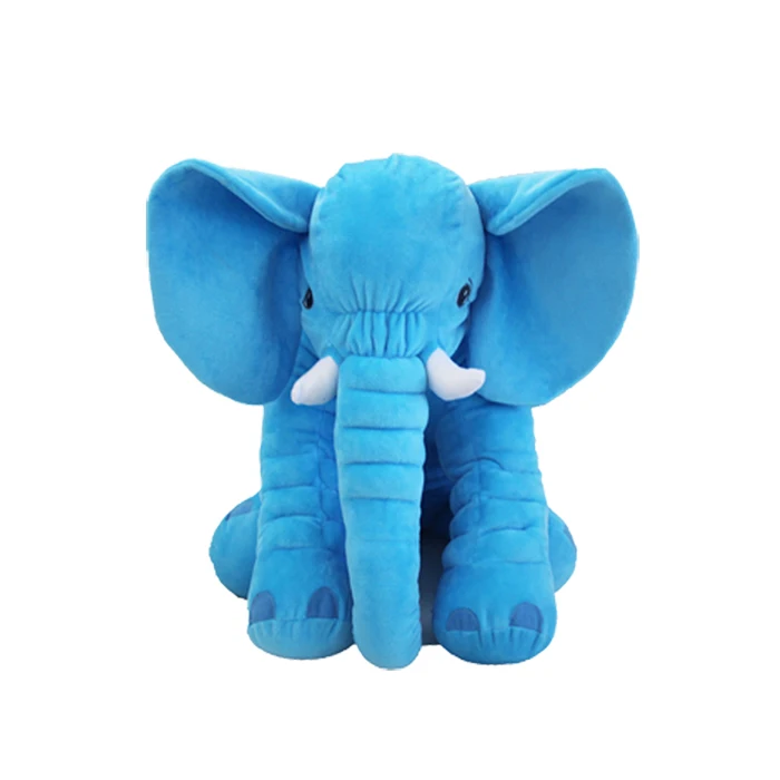 60*50 см большая подушка в виде слона с длинным носом, мягкие плюшевые детские подушки для сна, Подушка для украшения дома и автомобиля - Название цвета: Blue