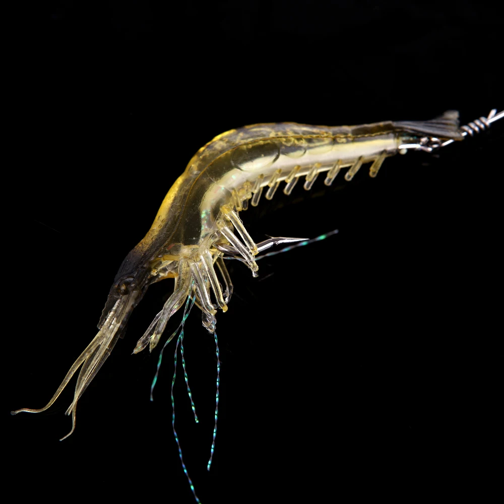 18 см 8 г ПВХ искусственная рыболовная приманка бионическая креветка мягкие приманки для рыболовных снастей с крюком фосфоресцирующий люминесцентный ночной светящийся шарик