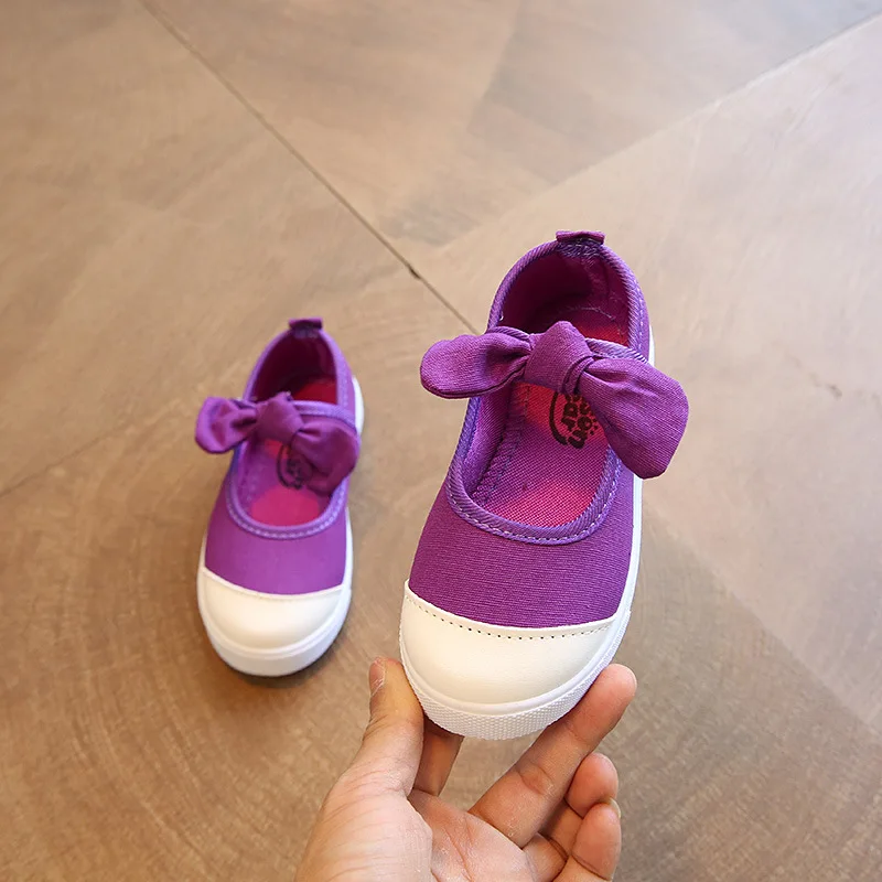 الأطفال أحذية الفتيات حذاء قماش أزياء Bowknot مريحة الاطفال حذاء كاجوال رياضية طفل الفتيات الأميرة أحذية من المطاط