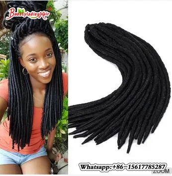 

24strands/pack 18" Faux Locs Braids Synthetic Hair Faux Dreadlocs Braiding Hair Extensions Havana Twist Braids Soft Dread Locks