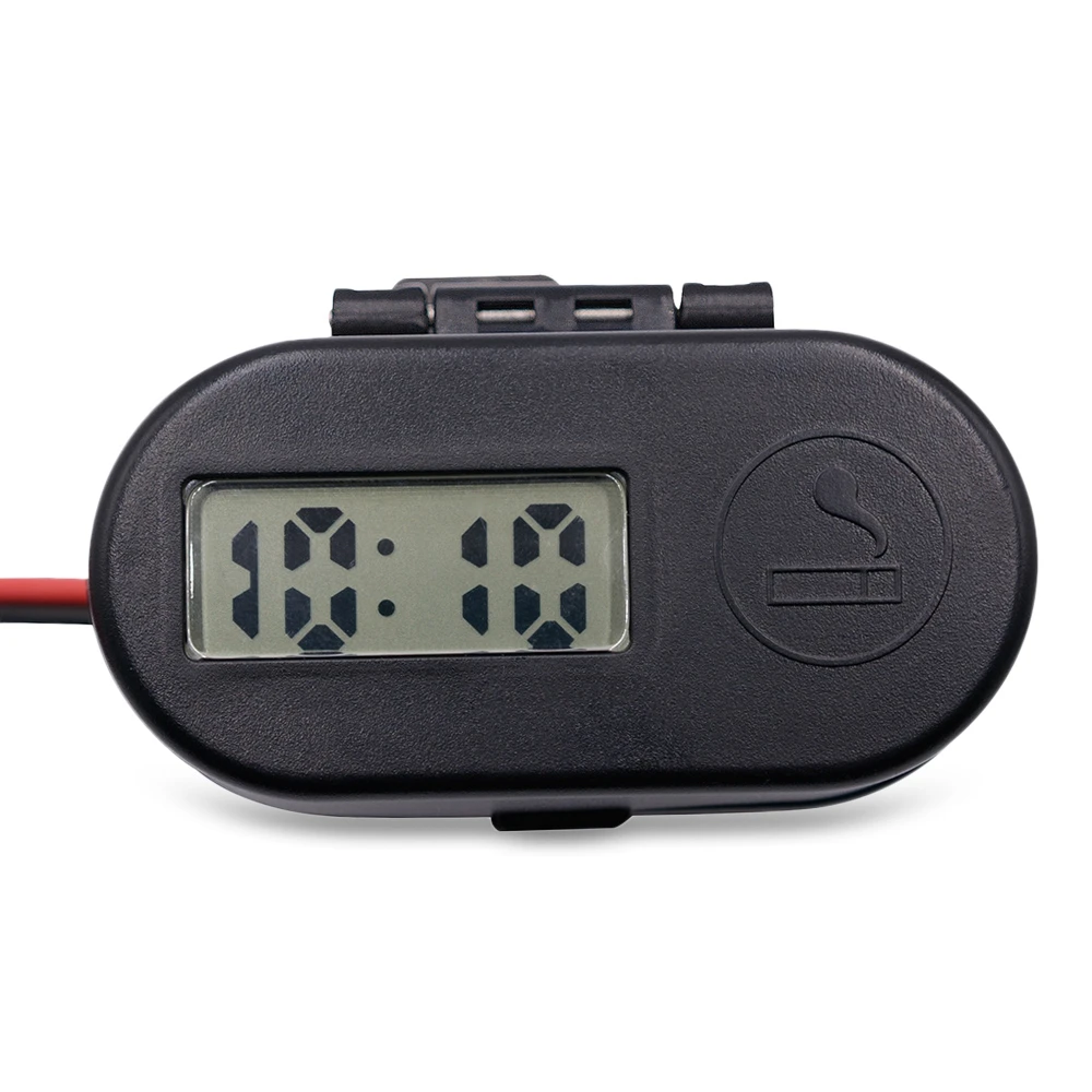 VicTsing Motorcycle Cigarette Lighter Voltmeter Time Display Waterproof 12V Dual USB Charger Motorcycle Cigarette Lighter        (9)