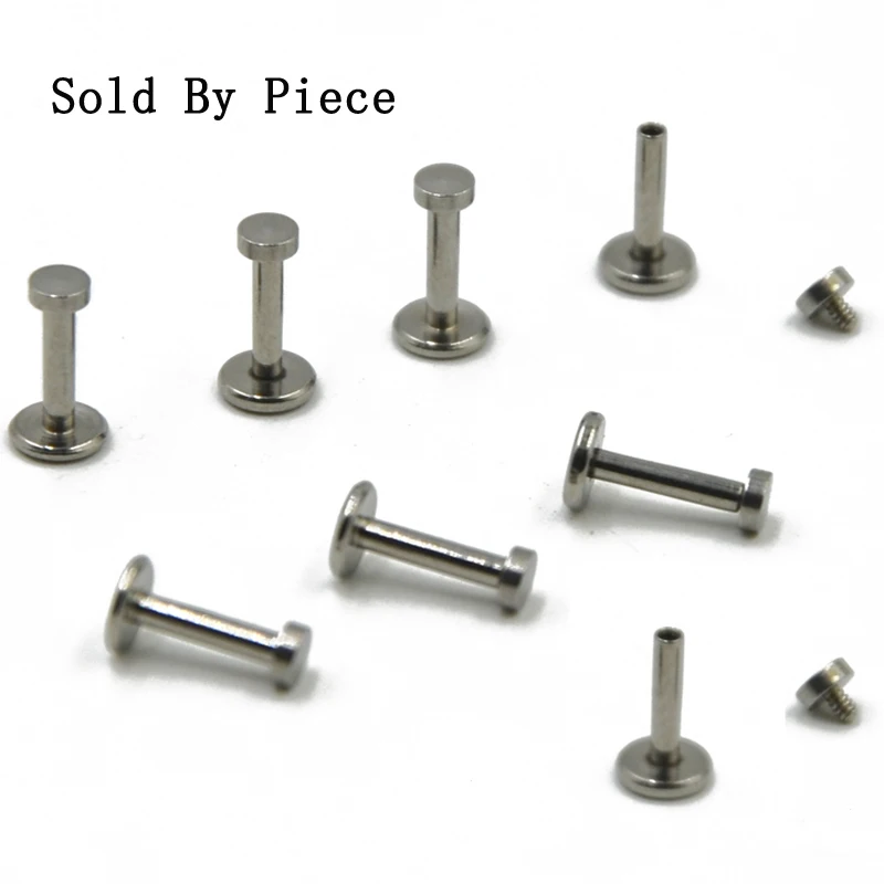 

1PCS Steel Roung Flat Top Monroe Labret Lip Bar Ring Earring Internally Thread Top 16g Cartilage Piercing Body Jewelry