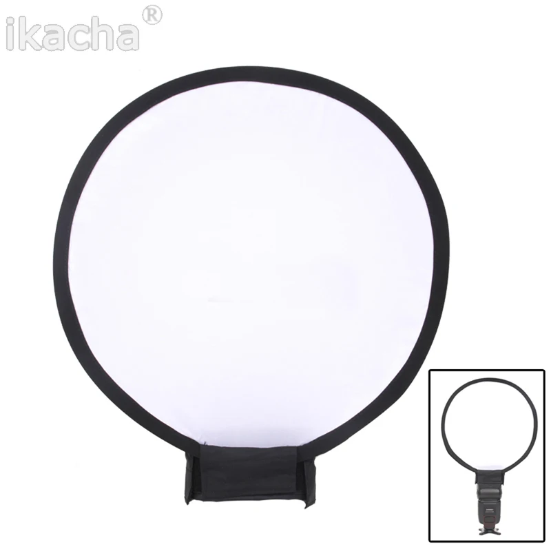 

40cm Universal Portable Round Studio Softbox Photography Flash Diffuser Softbox For Nikon For Canon DSLR Camera Black & White