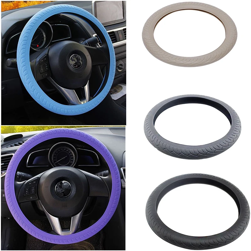 Universal Car Silicone Steering Wheel Cover Anti skid Car styling Steering Wheel Cover Auto