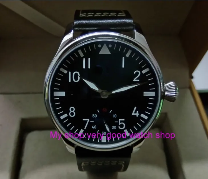 

green luminous 44mm parnis 6498 / ST3621 Mechanical Hand Wind movement men's watches Mechanical watches 0015