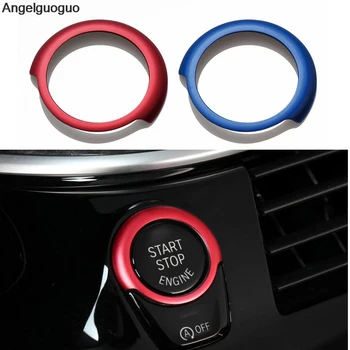 

Angelguoguo for 2018 BMW 5 Series G30 G38 528li 530li Start Stop Engine Button Stickers Cover Decoration Trim ring