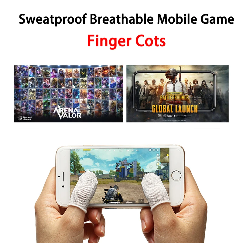 

AOV/PUBG Touch Screen Mobile Game Finger Cots Sweatproof Anti-static Breathable Finger Stall For iPhone Android iPad Gaming Tool
