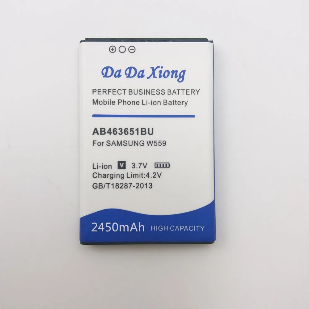 Аккумулятор Da Xiong 2450 мА/ч, AB463651BU Батарея для samsung S7070 S5608 S3370 L700 w559 S5628 C3222 F400 M7500 M7600 S3650 S3830 S5600