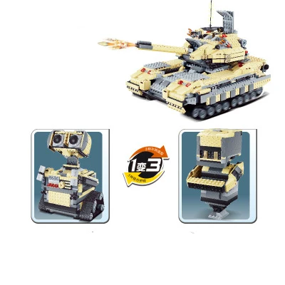 

29018Military Army Star Wars 3in1 RussianWall E Robot Main Battle Tank Building Block For Kid Compatible Legoing