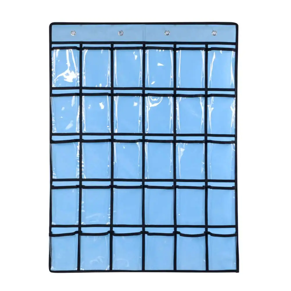 

30 Pocket Closet Jewelry Storage Bag Wall-mounted Door Hanging Organizer Box for Key / Phone