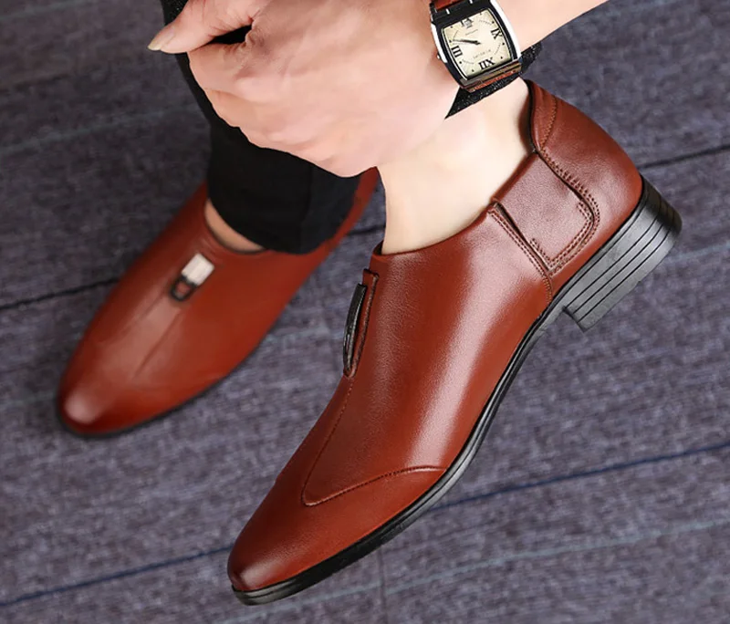 Высококачественная Мужская обувь из натуральной кожи; вечерние модельные туфли с острым носком; свадебные туфли; деловые туфли; мужские туфли-оксфорды; Прямая поставка