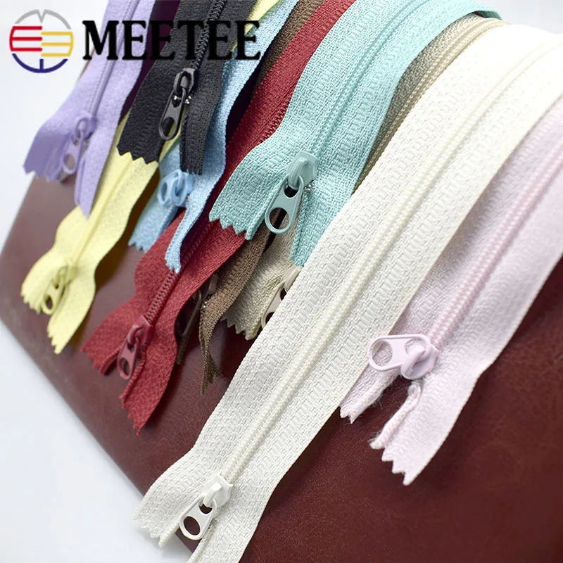 

20pcs Meetee 3# nylon Zippers 20cm Lifting Zipper DIY Handmade Accessory Sewing Craft Bag Garment Material A4-12
