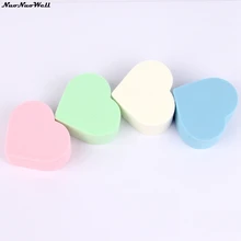 1 шт. составляют лица Нос глаза довольно форме сердца Мягкая основа макияж губка смеситель Косметическая порошок puff