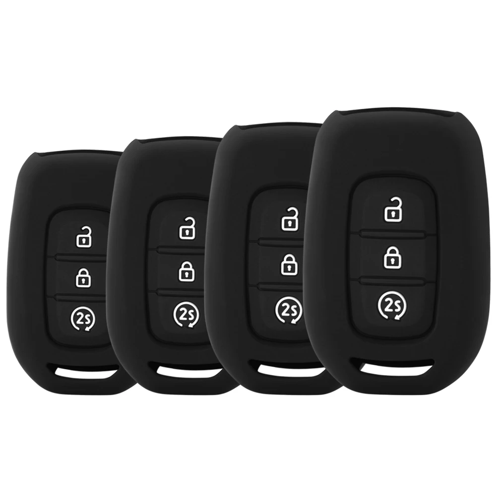 

3 Buttons Silicone Remote Key Fob Case Cover For Renault Duster Sandero Logan Clio Captur Laguna Scen 2015 2016 2017