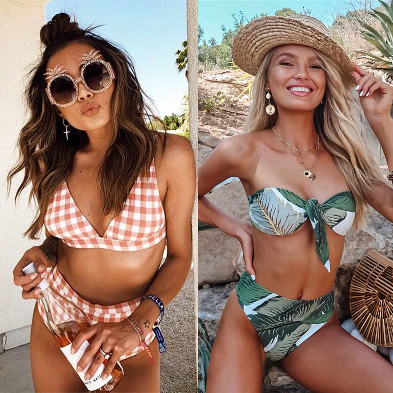 

High Waist Bikini 2018 Push Up Biquini Sexy Swimwear Women Print Swimsuit Female Plus Size Bathing Suit Leopard Swimming Suits