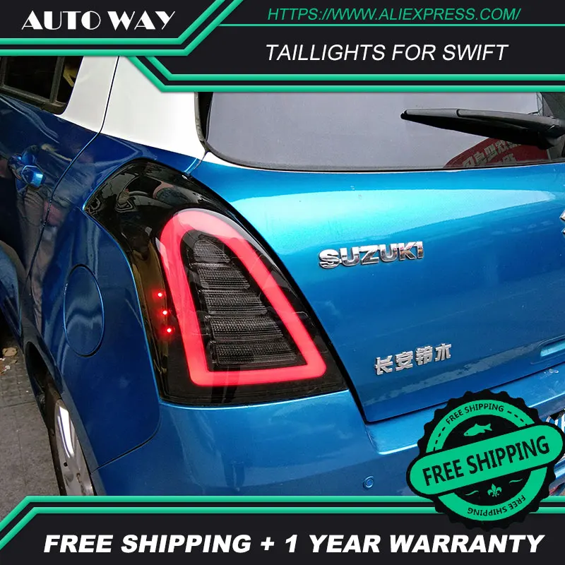 Car Styling tail lights case for Suzuki Swift taillights 2005 2014 LED