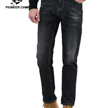 Пионерский лагерь новые зимние теплые джинсы Мужская брендовая одежда повседневные однотонные флисовые джинсы мужские хлопковые качественные брюки джинсы мужские ANZ803163