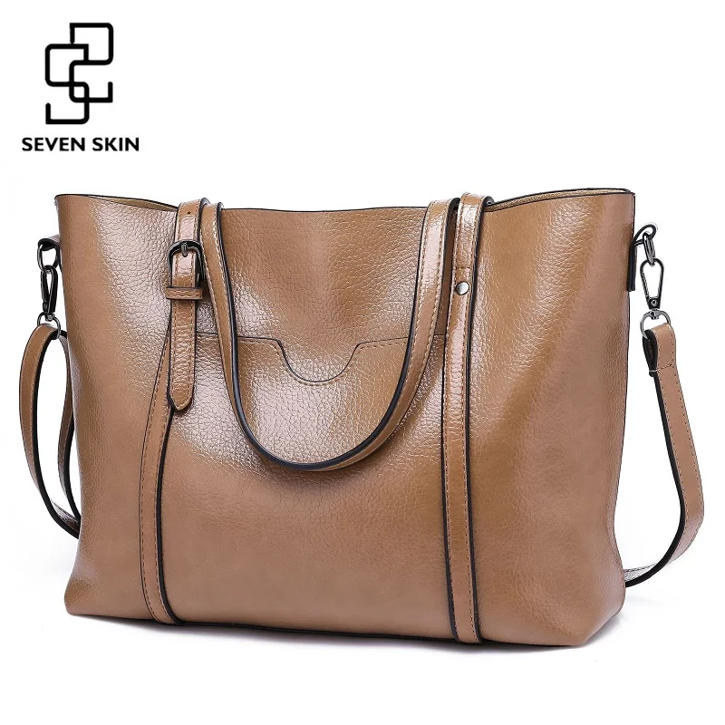 سبعة الجلد حقيبة أنيقة ذات سعة كبيرة النساء حقيبة كتف الصلبة حقيبة الجراب الجلدية أكياس للإناث الأعلى مقبض حقائب حقيبة ساعي 2018 سبعة الجلد حقيبة أنيقة ذات سعة كبيرة النساء حقيبة كتف الصلبة حقيبة الجراب الجلدية أكياس للإناث الأعلى مقبض حقائب حقيبة ساعي 2018