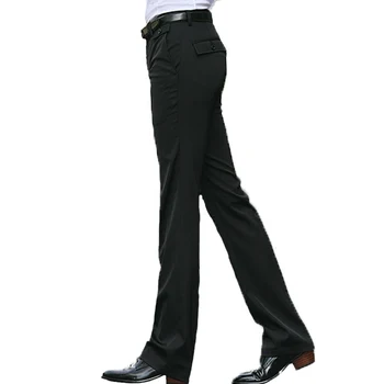 

New 2019 Flared Trousers Bell Bottom Dance Black Suit Pants Formal pants For Men
