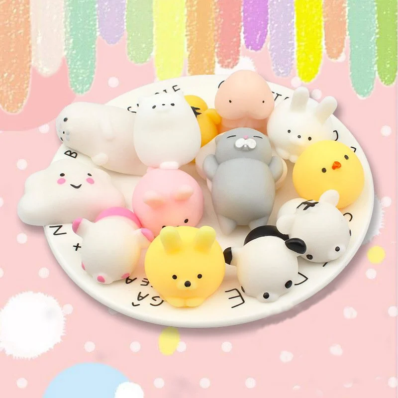 

25 PCS Random For Squishy Lot Slow Rising Kawaii Cute Animal Squeeze Hand Toy Phone Straps