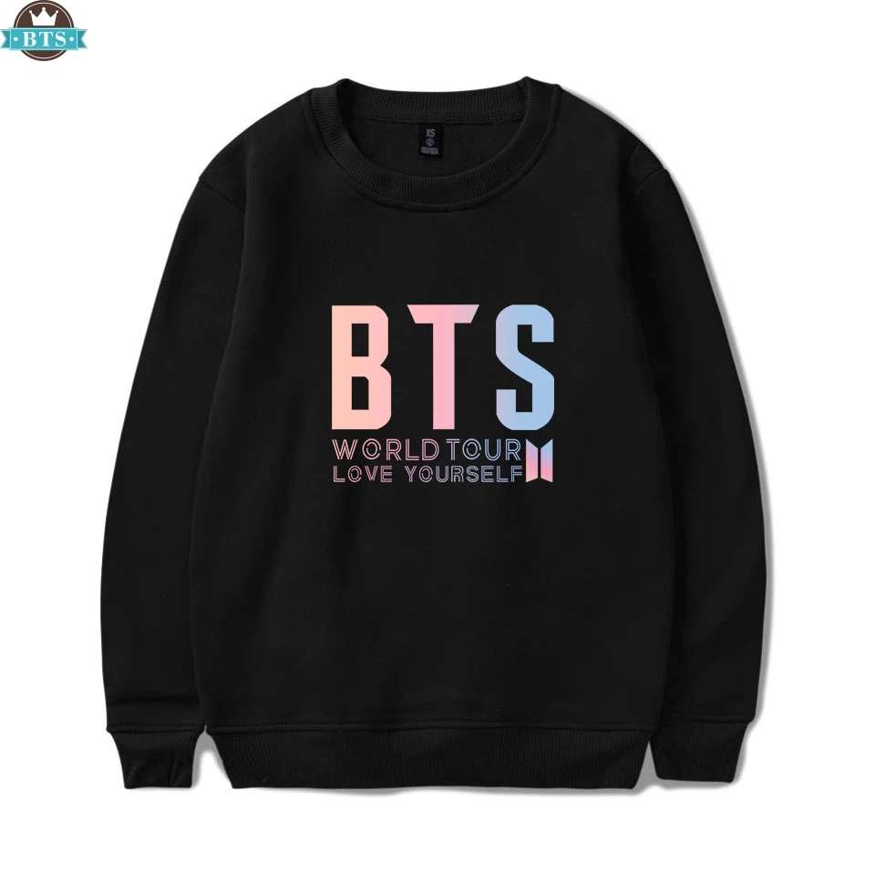 BTS With Suga Sweatshirts Women Casual Crewneck Kpop Bts Hoodie