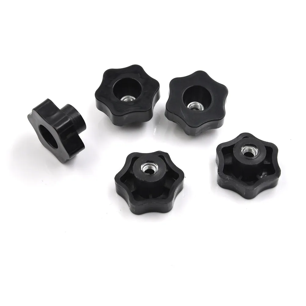 4 шт. M6 Женская резьба в форме звезды головка зажимные гайки ручка со сквозным