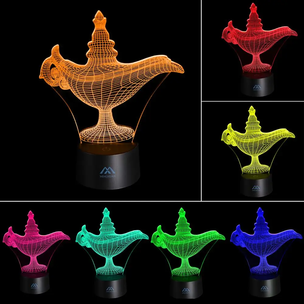 Flower Vase Book Light Novelty Lighting Birthday Party Gift Book Light Rechargeable 3D Lamp Illusion 7 Colors Touch Switch (8)