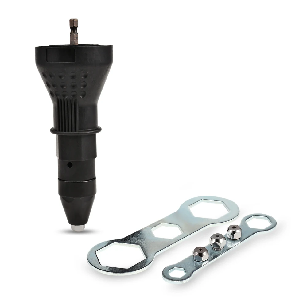 

Multifunctional Electric Rivet Gun Cordless Riveting Drill Adapter Insert Nut Tool 2.4 - 4.8mm Stainless Steel Tool Parts