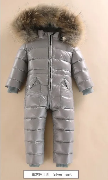 Детский пуховик Siamese верхняя куртка-пуховик для мальчиков и девочек пуховик зимний лыжный костюм с подкладкой - Цвет: Серый