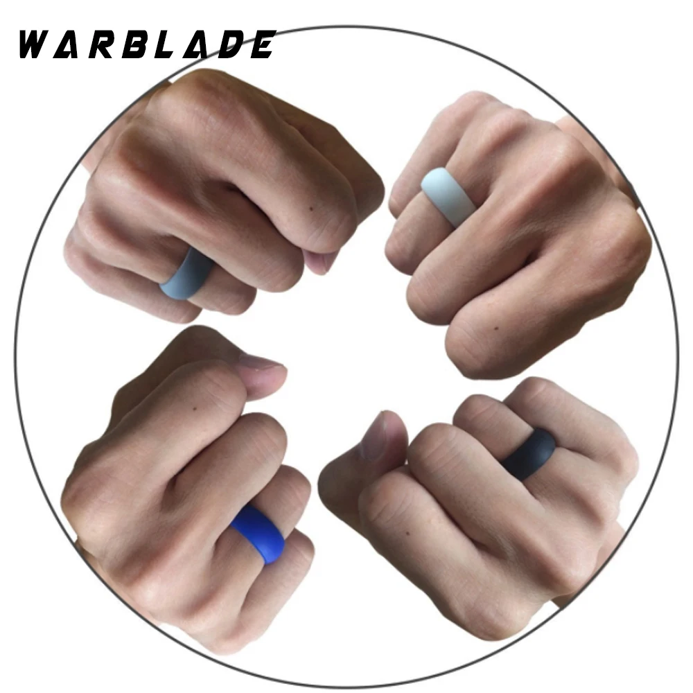 WBL 6-12 Size Hypoallergenic Flexible Food Grade FDA Silicone Finger Ring Environmental Rubber Rings For Men Women 3pcs/set