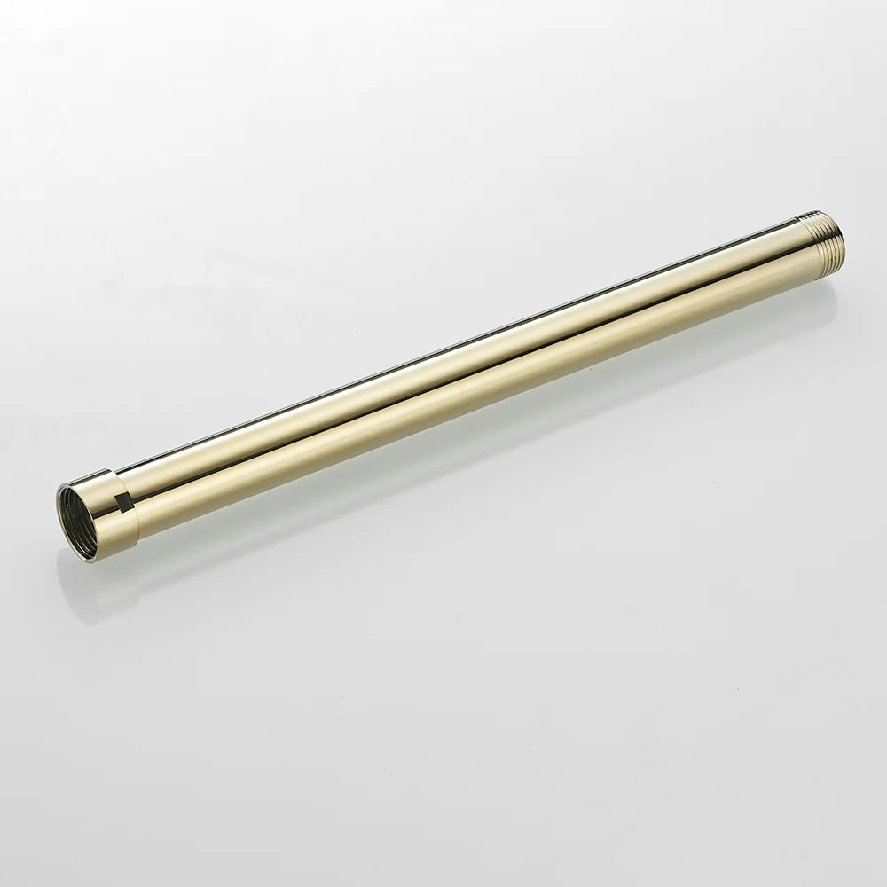 Shower Mounting Brackets 12 30 CM Solid Brass Chrome Round Bathroom Shower Faucet Pipe Extension Tube Bar Shower Holder Arm (7)