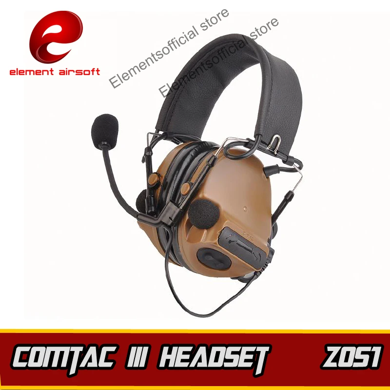 Z TAC тактическая Comtac III гарнитура Мягкая воздушная пушка для страйкбола ipsc Kenwood PTT