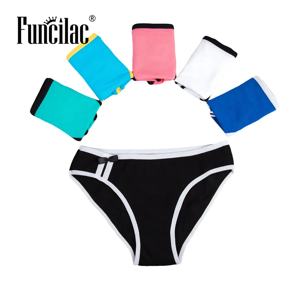 FUNCILAC однотонное нижнее белье женские хлопковые бесшовные трусики сексуальное с