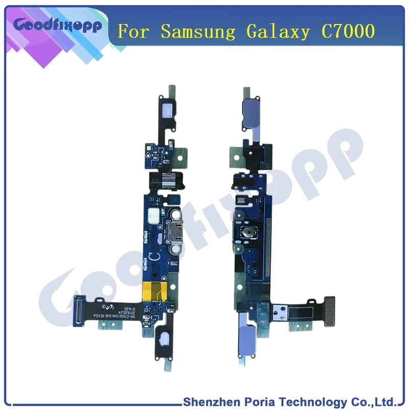 New Original For Samsung Galaxy C7000 Micro USB Charging Port Sensor Headphone Jack Dock Connector Flex Cable Replacement Parts