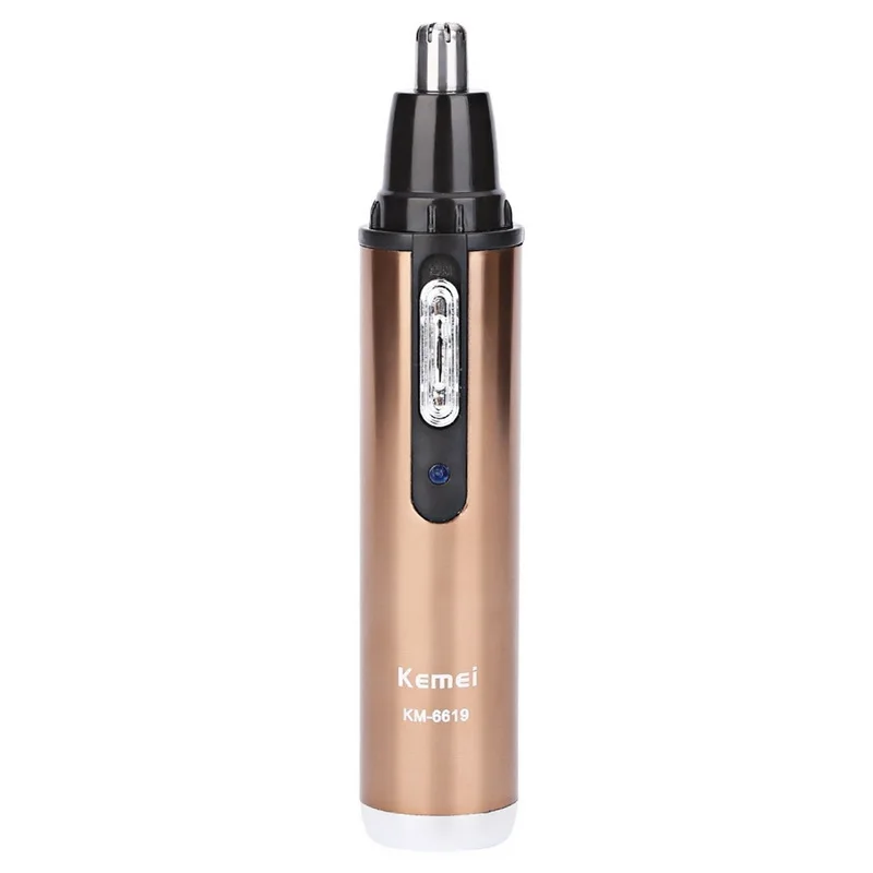 Kemei KM-6619 электрический триммер для бритья волос в носу моющийся перезаряжаемый безопасный уход за лицом бритва триммер для носовой триммер 110-240 В