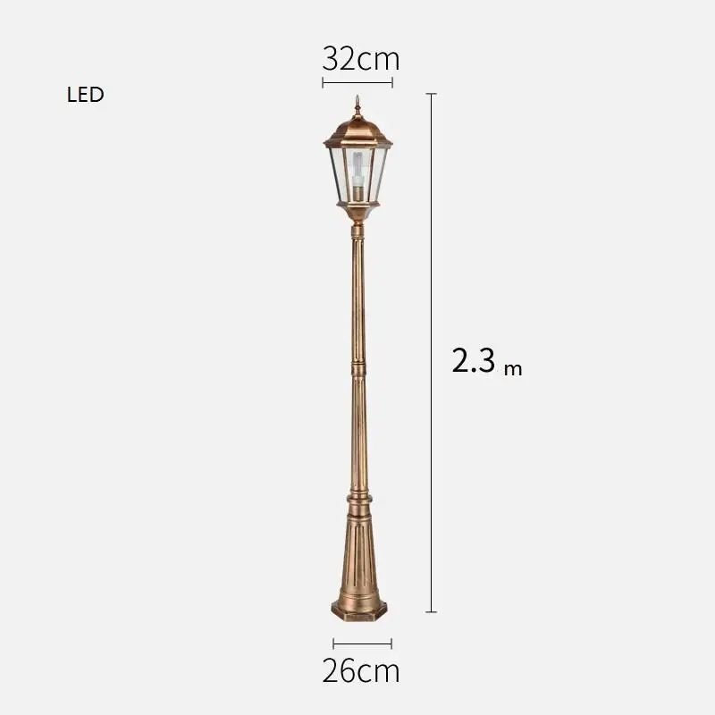 Number 1 Lampione Giardino Lampioni Da Esterno Iluminador Jardin светильник Exterieur Плаза лампа Uliczna светодиодный уличный дорожный светильник - Испускаемый цвет: Number 1