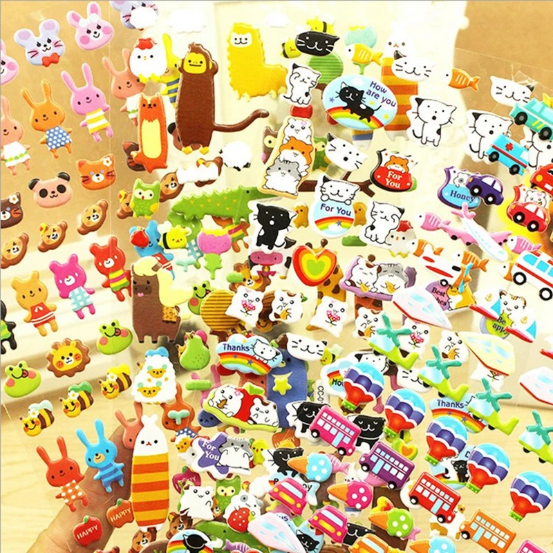 61 sheets Stickers on laptop kawaii cartoon Stickers Emoji diary sticker kids gift toys autocollant enfant children pegatinas