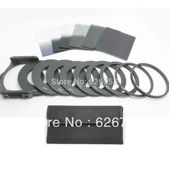 

6pcs ND16 ND4 ND8 Gradual ND2 4 8 Filter Set + 9pcs Ring Adapter 49mm 52mm 67mm 72mm 77mm for Cokin P