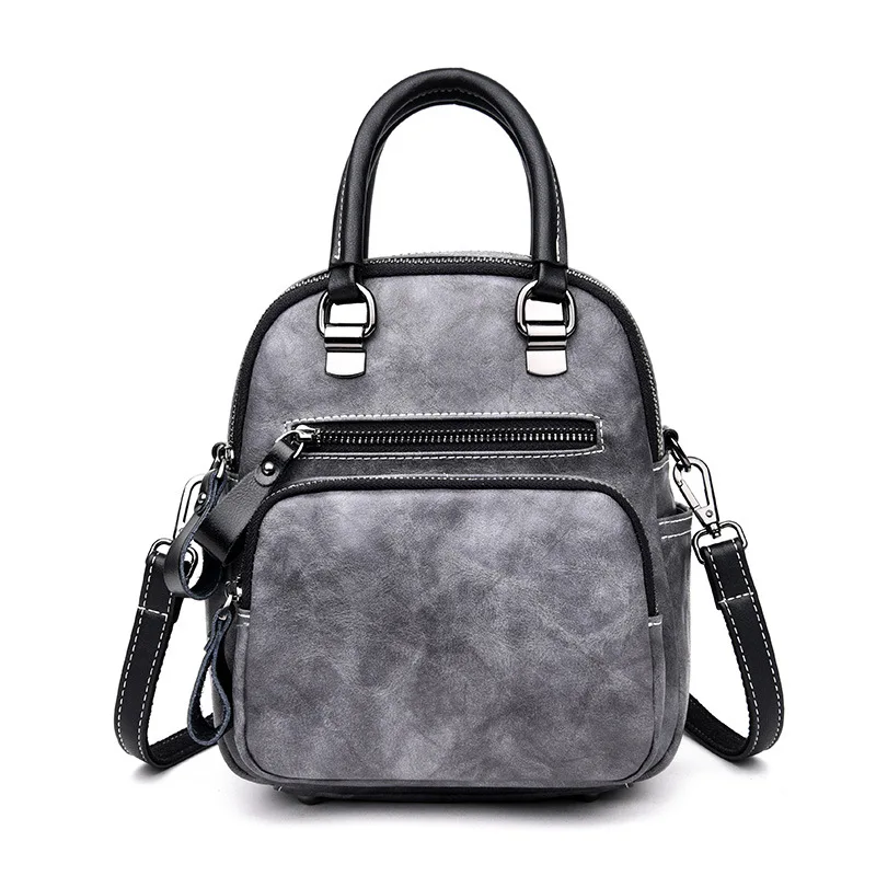 

Backpack Women Retro Leather Backpack Women Leisure Travel Backpacks School Bags For Teenage Girls Bagpacks mochila 2019 C970