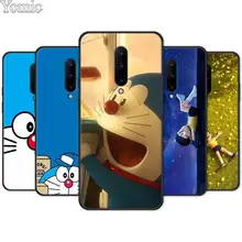 Cute Doraemon Black Case for Oneplus 7 7 Pro 6 6T 5T Silicone Phone Case for Oneplus 7 7Pro Soft Cover Shell
