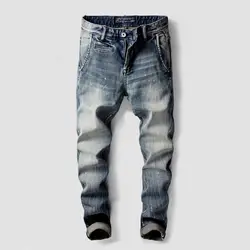 Итальянский Стиль модные Для Мужчин's Джинсы для женщин высокое качество Slim Fit Классическая Джинсы для женщин стрейч джинсовые штаны