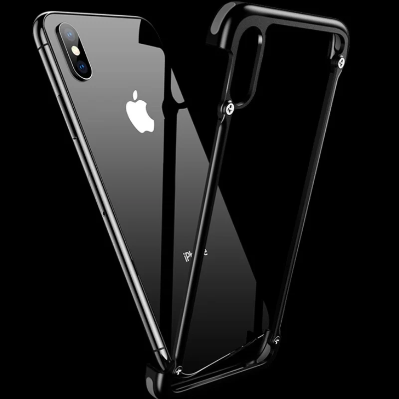 

Phone Metal Frame Bumper Cover For iPhone 6 6s 7 8 plus protective Phone Case For iPhone X XS Max XR Summer Anti-heat Case