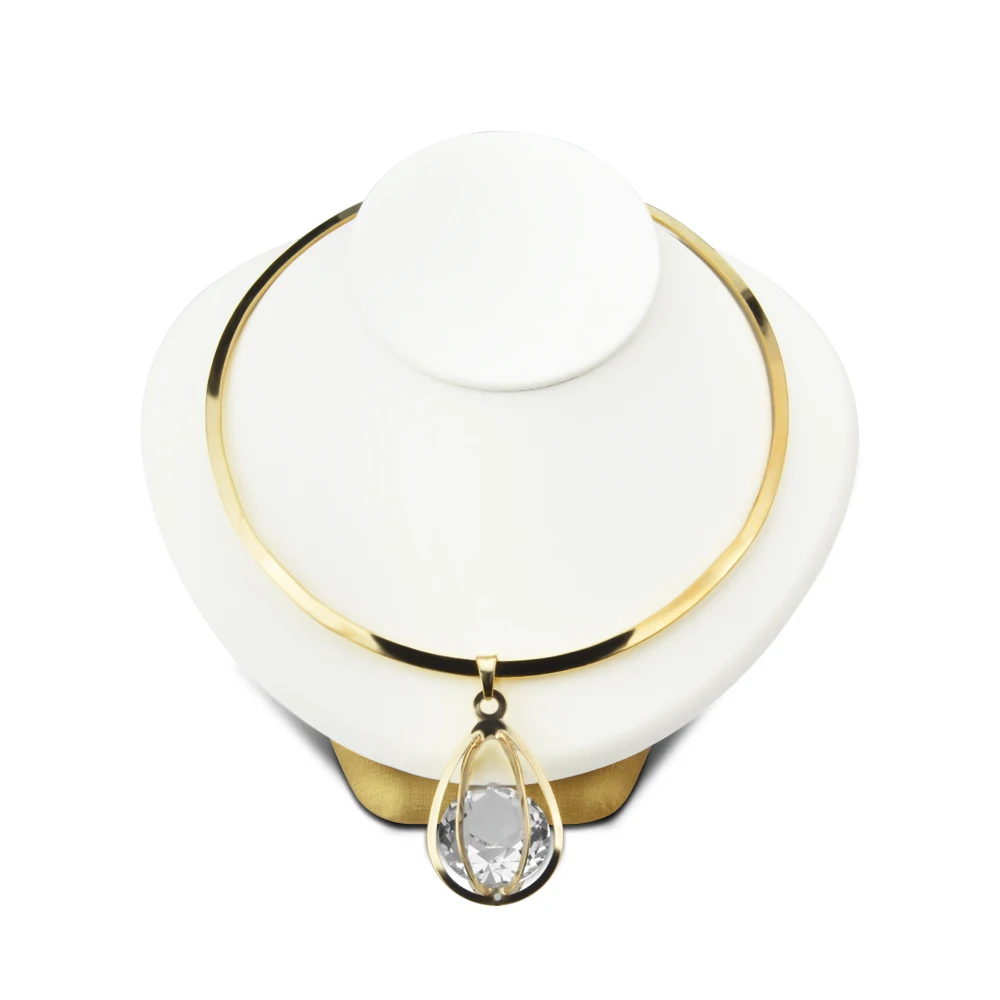 Waterdrop Pendant Choker Start Heart Necklace Gold Color Simple Shape