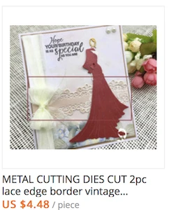 lace side die cut