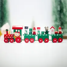 1 шт., DIY, рождественские деревянные украшения, поезд, дерево, снеговик, медведь, рождественские вечерние украшения для дома, красивый декор для детей, развивающие игрушки, подарок